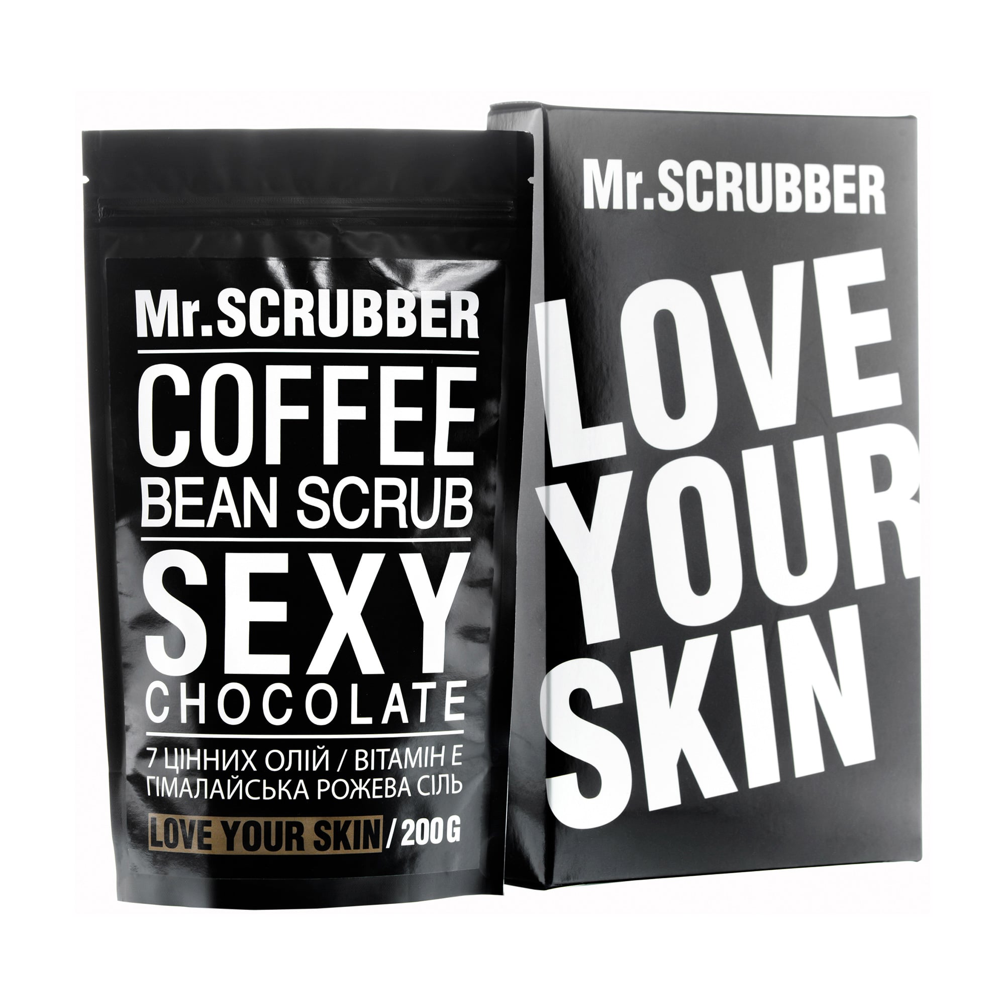 Уцінка! Кавовий скраб для тіла й обличчя Mr.Scrubber Sexy Сhocolate для всіх типів шкіри, 200 г